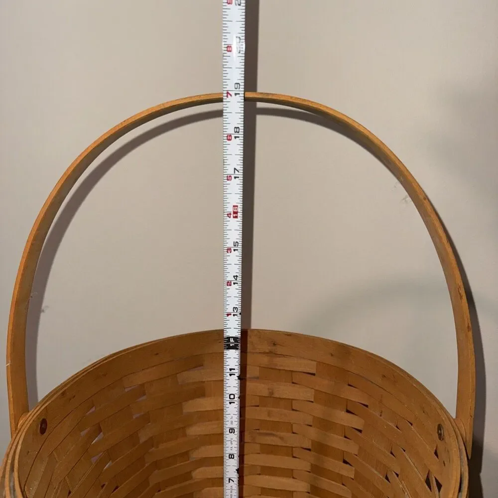 1997 Large Round Longaberger Fruit Basket W/O Liner Or Lid